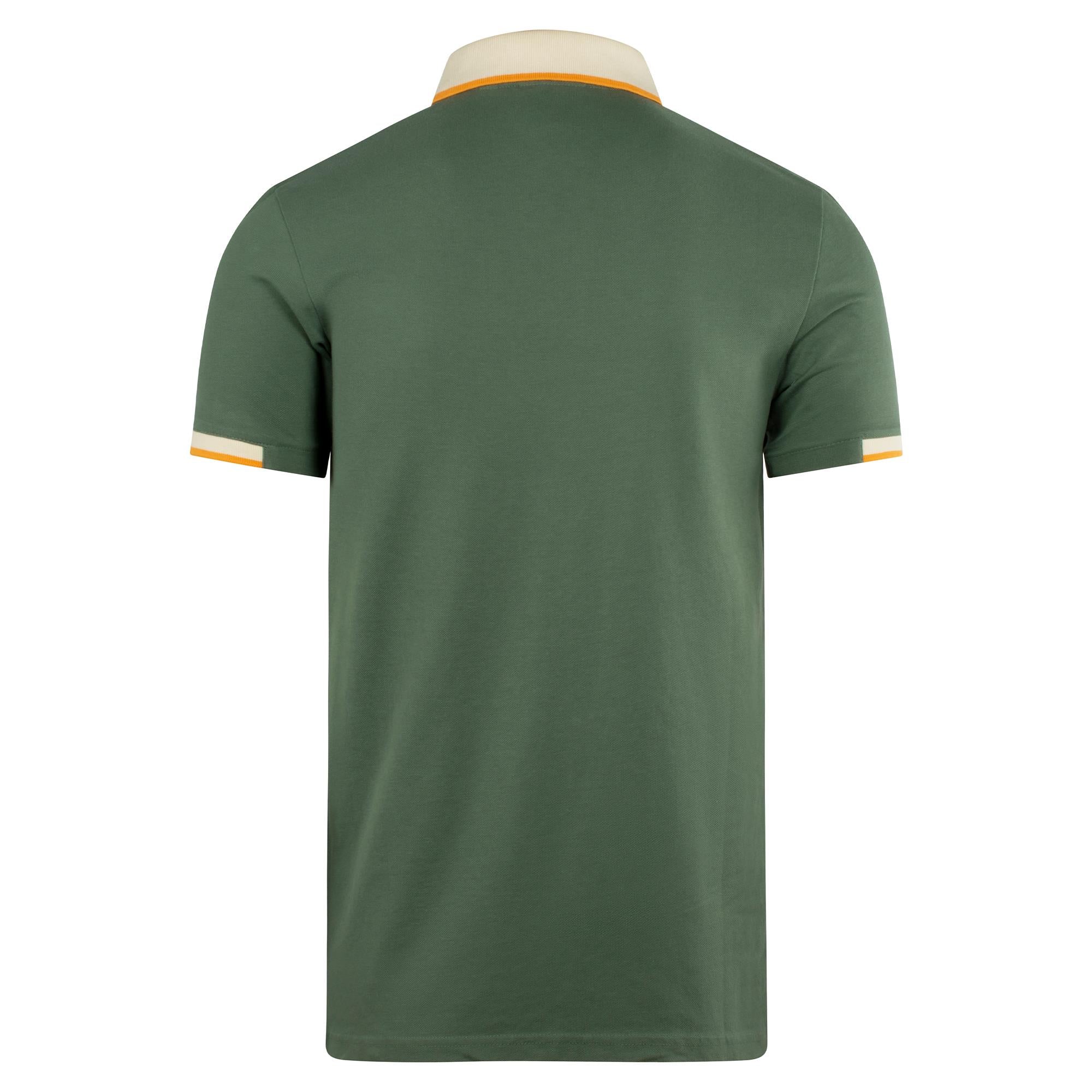 Lyle & Scott Half Tipped Mens Polo Shirt Green Mecurial